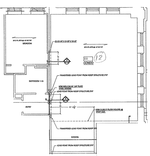 Floor plan for 1 bed, 1 bath, 1200 sqft